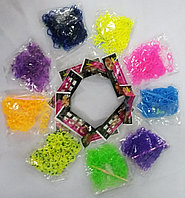 Резинки для плетения браслетов  с крючком (цвета и формы в ассортименте)