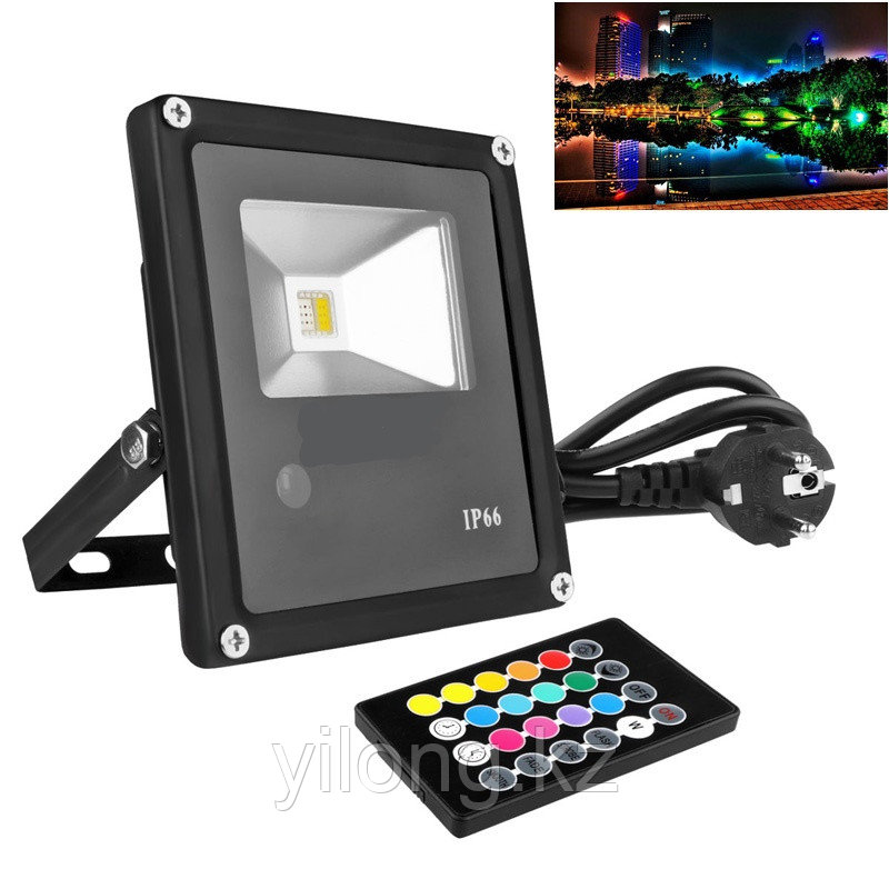 Светодиодный прожектор 10W 220V IP66 RGB