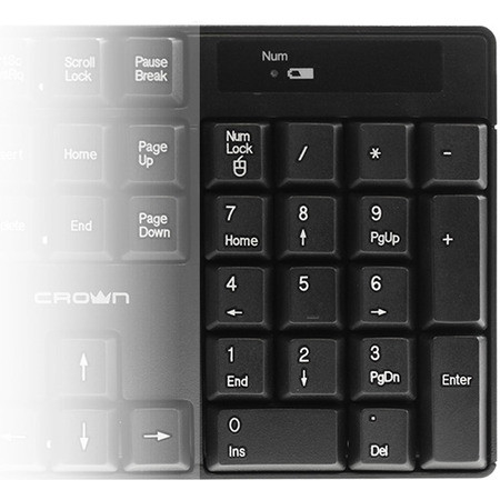 Беспроводной набор: клавиатура мультимедийная + мышь Crown micro CMMK - 954 W - фото 6 - id-p47432941