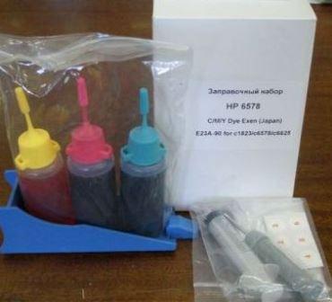 Чернила запр.набор HP 6578 C/M/Y Exen (Japan) E23A-90 for c1823/c6578/c6625 refil kit (3*30ml dye ink)