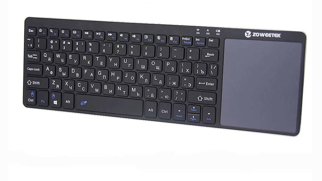 Клавиатура беспроводная Zoweetek ZW-51012BT, Touch Mouse, Full Keyboard,  Bluetooth 4.0