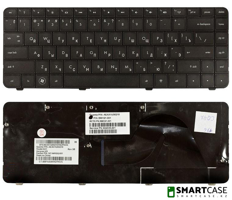 Клавиатура для ноутбука HP Compaq CQ42 (черная, ENG)