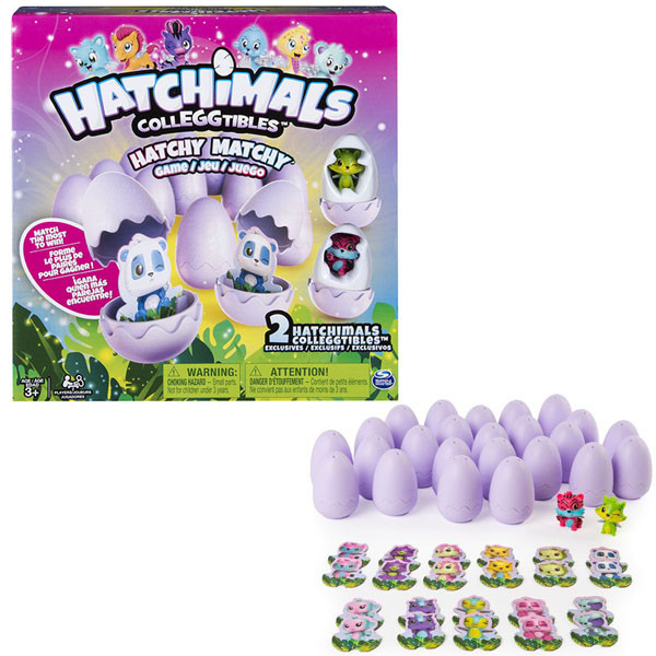 Hatchimals 34602 Хетчималс Настольная игра Memory + 2 коллекционные фигурки в ассортименте