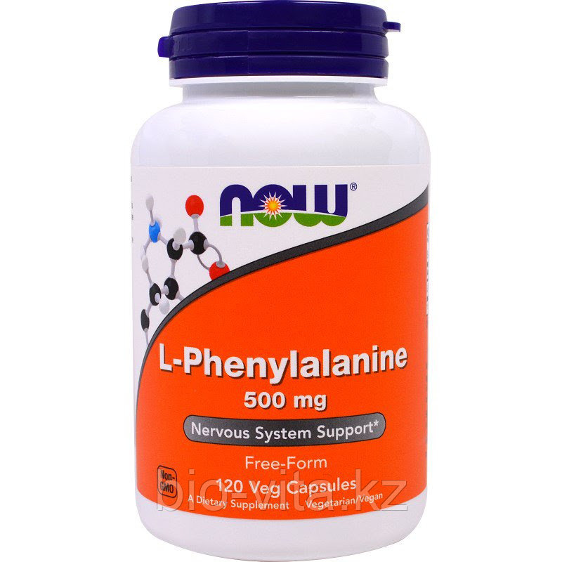 L-фенилаланин, 500 мг, 120 растительных капсул Now foods