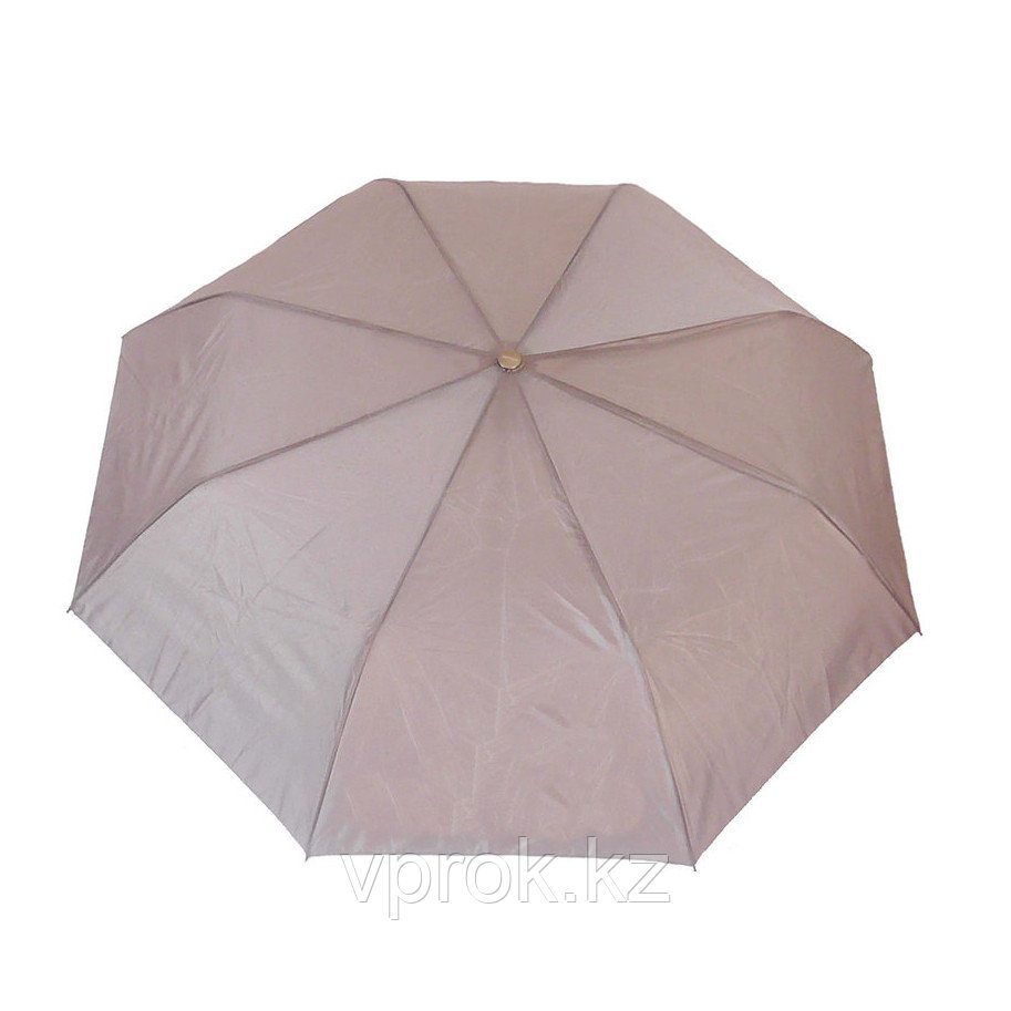 Полуавтоматический складной женский зонт, бежевый