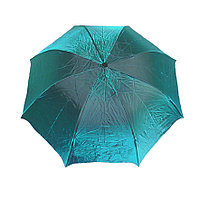 Складной женский зонт с системой "антиветер", зелёный с отливом