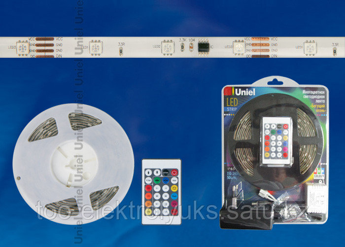 Светодиодная лента «Бег.огонь» комплект  с адаптером ULS-F01-5050-30LED блистер Uniel