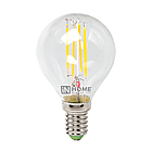 Лампа светодиодная LED-ШАР-deco 5Вт 230В  Е14 4000К 450Лм прозрачная IN HOME