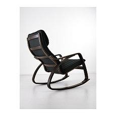 Кресло-качалка ПОЭНГ черно-коричневый ИКЕА, IKEA, фото 2