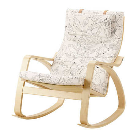 Кресло-качалка ПОЭНГ березовый шпон ИКЕА, IKEA , фото 2