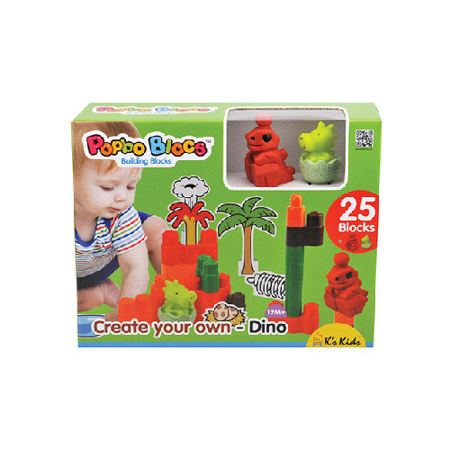 Мягкий Конструктор Popbo Blocs - Динопарк