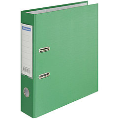 Папка регистратор OfficeSpace 7 см, с карманом, зеленая, бумвинил
