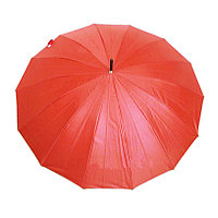 Женский зонт-трость полуавтомат, оранжевый