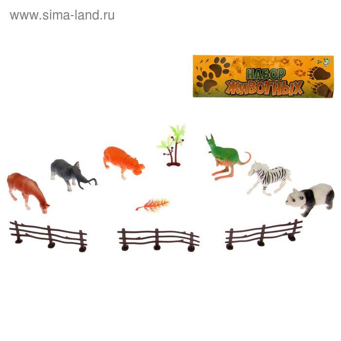Набор животных "Дикая природа" с аксессуарами, 6 фигурок