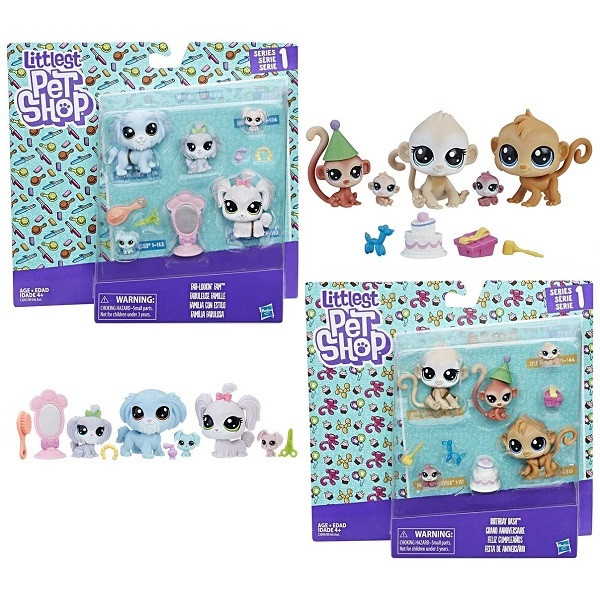 Hasbro Littlest Pet Shop B9346 Набор "Семья петов"