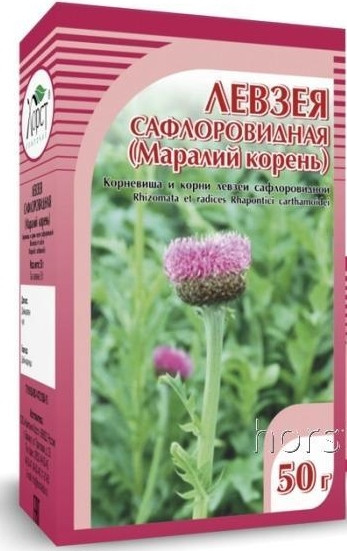 Левзея сафлоровидная (маралий корень), корни и корневище, 50гр