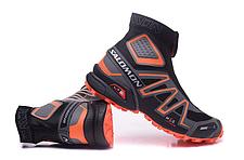 Зимние кроссовки Salomon Speedcross черно-оранжевые, фото 3