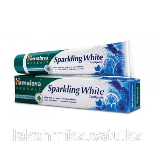 Натуральная отбеливающая зубная паста Хималая, Sparkling white, Himalaya Herbals 150 грамм