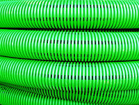 DKC Двустенная труба ПНД гибкая дренажная д.110мм, SN6, перфорация 360град., в бухте 50м, цвет зеленый