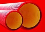 DKC Труба гибкая двустенная для кабельной канализации д.110мм, цвет красный, в бухте 50м., без протяжки, фото 2
