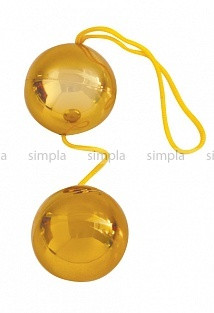 ШАРИКИ ВАГИНАЛЬНЫЕ "BALLS" золотые D 35 мм 