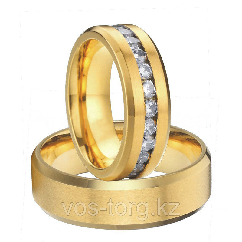 Кольца обручальные "Золотая пара" позолота - фото 2 - id-p47603228