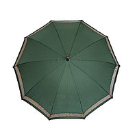 Женский зонт-трость зелёный с кантом, полуавтомат