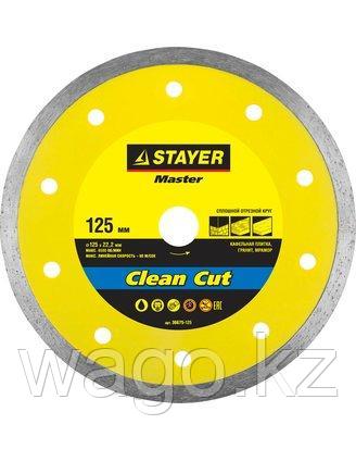 АЛМАЗНЫЙ КРУГ ДИСК ОТРЕЗНОЙ STAYER 36675-125, MASTER, СПЛОШНОЙ, ВЛАЖНАЯ РЕЗКА, 22,2 Х 125 ММ, фото 2