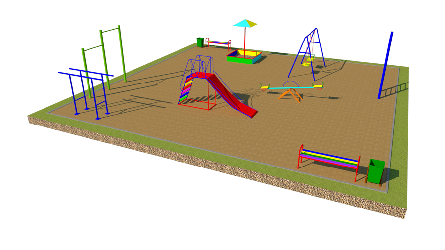 Дворовые площадки, турники, песочница, качели, качели балансир,брусья