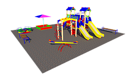 Дворовые площадки, песочница, качеля балансир, рукоход, шведская стенка, карусель