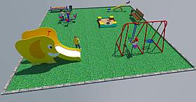 Дворовые площадки, качели, песочница, горка, скамейка, качеля балансир