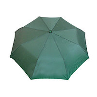 Полуавтоматический складной женский зонт зелёный, с чехлом