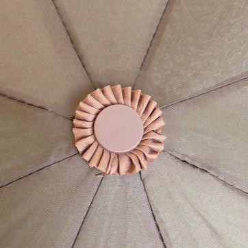 Полуавтоматический складной женский зонт коричневый, с чехлом - фото 4 - id-p47626785
