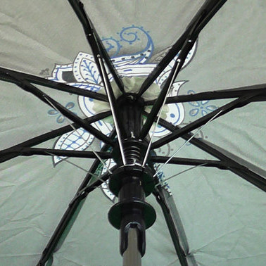 Полуавтоматический складной женский зонт c цветочным принтом, серый - фото 3 - id-p47626898