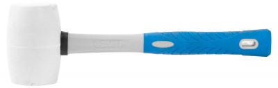Киянка ЗУБР "ЭКСПЕРТ" резиновая белая со стеклопластиковой ручкой, 0,45кг - фото 1 - id-p40191647