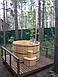 Фурако из кедра с внутренней/ внешней дровяной печкой (японская баня), фото 4