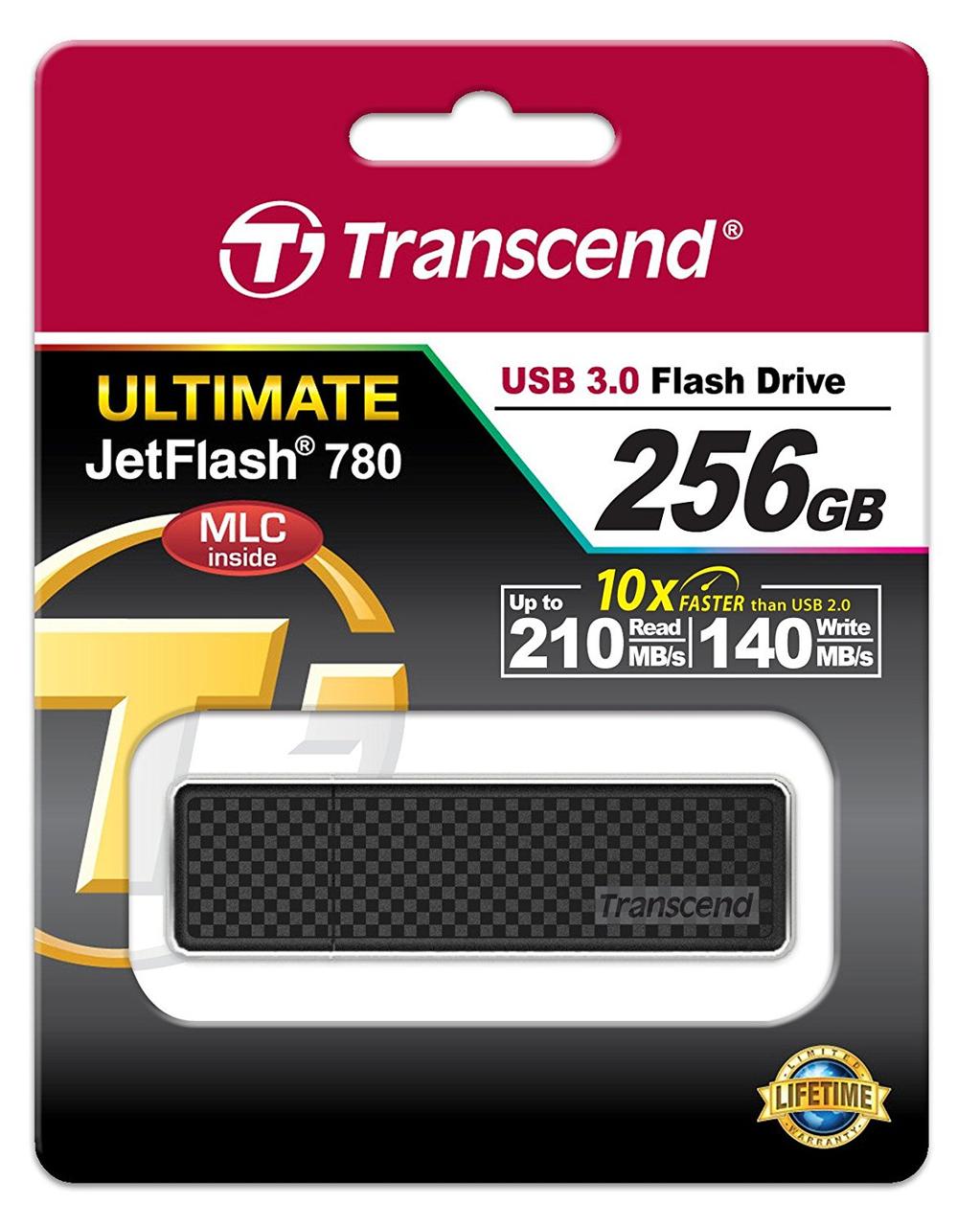 USB Флеш 256GB 3.0 Transcend TS256GJF780 черный - фото 1 - id-p47656487