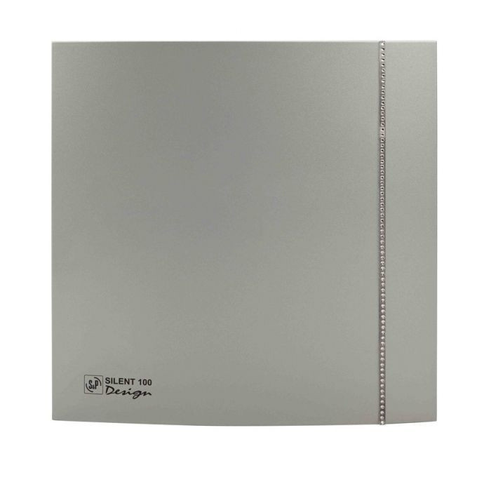 Вытяжка для ванной Soler & Palau SILENT-100 CZ SILVER SWAROVSKI DESIGN (230V 50) 