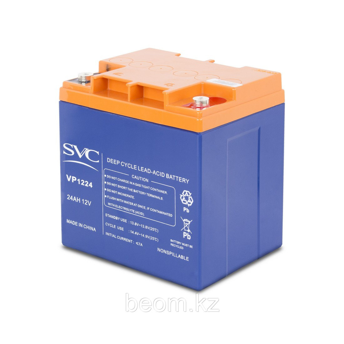 Аккумуляторная батарея SVC 12В 24 Ач - фото 2 - id-p47682507