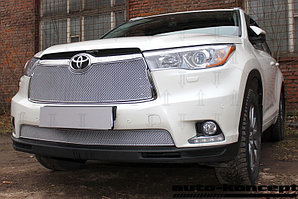 Защита радиатора Toyota Highlander U50 2014- chrome верх PREMIUM