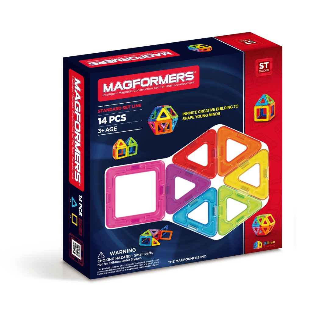 Magformers Магнитный конструктор Набор Basic Set Line из 14 деталей