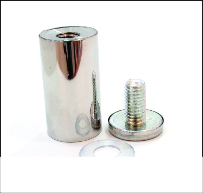 Дистанционный держатель 25х50 мм серебро глянец