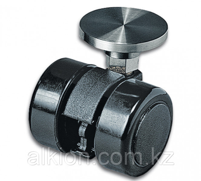 Ножка на колесиках для стеклянной мебели без фиксатора положения. Для УФ - склеивания.