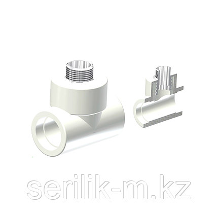 ТРОЙНИК С НАРУЖНОЙ РЕЗЬБОЙ 20* 1/2 DENIZ GECME T D.D, фото 1
