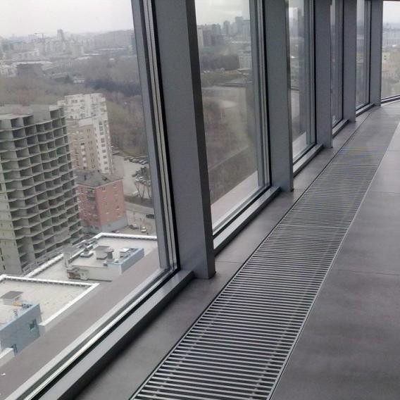 Внутрипольный конвектор Varmann Ntherm ШхВхД 140х110х1200 цвет алюминия - купить