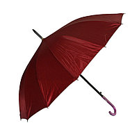 Двусторонний зонт-трость, полуавтомат, бордовый
