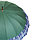 Зонт-трость с деревянной ручкой, полуавтомат, зеленый с кантом, фото 4