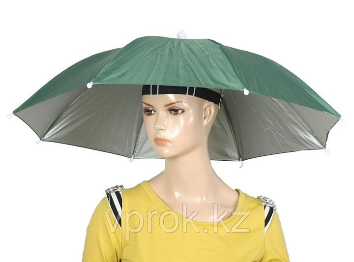 Зонт-шляпа, складной полуавтомат, зелёный - фото 1 - id-p47745964