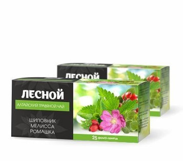Чайный напиток Лесной травяной 25 ф/п по 1,2 гр (шиповник, душица, ромашка, мелиса)