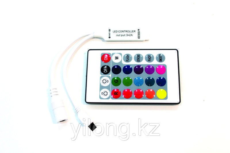 RGB MINI КОНТРОЛЛЕР C ПУЛЬТОМ 72W12V-M3Q-IR24-MINI